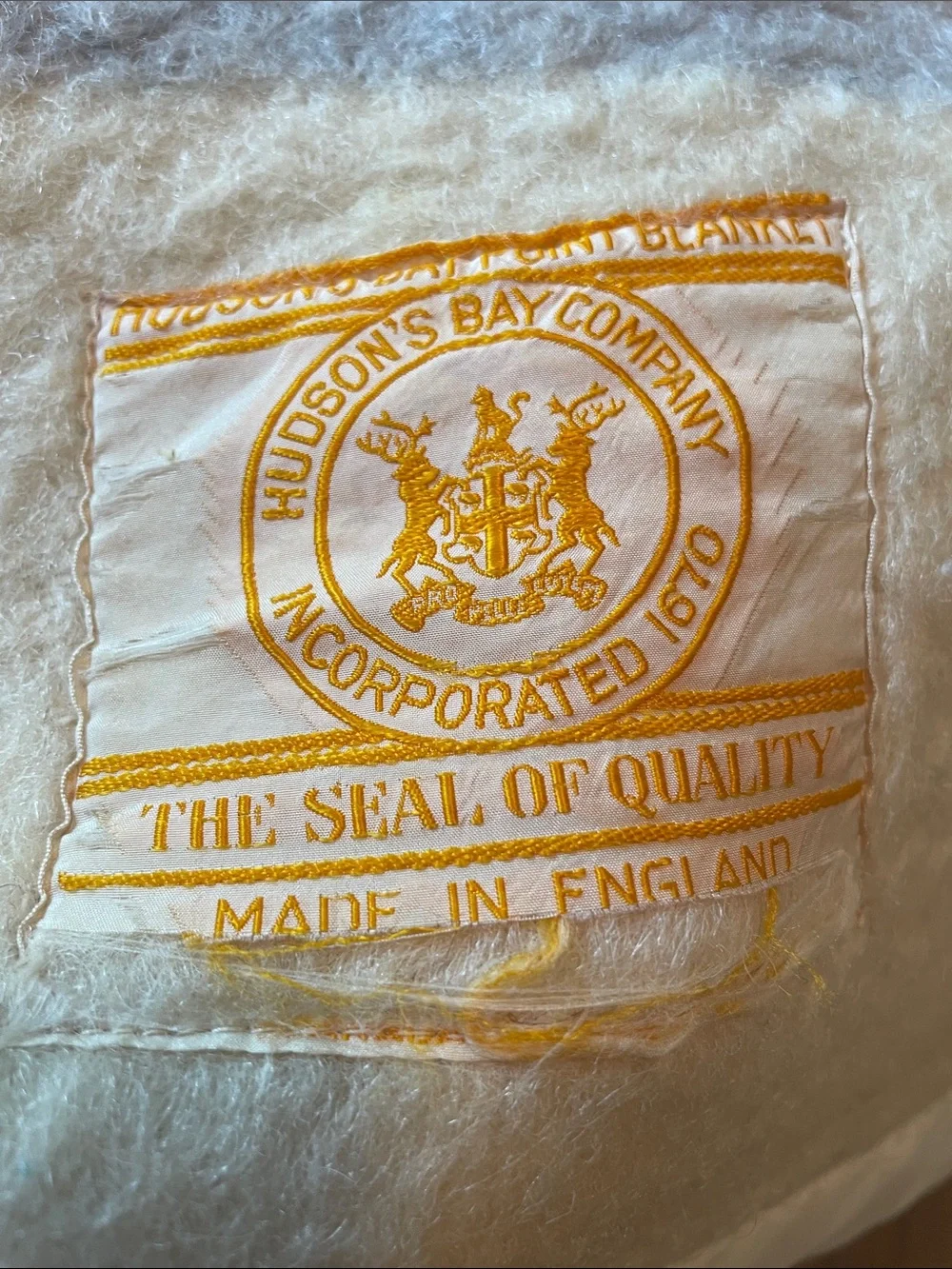 Hudson's Bay cream 4 point blanket